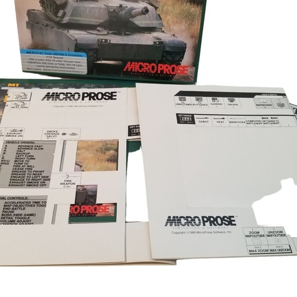 Vintage PC Game Tandy DOS 5.15" Floppy Disc Game: M1 Tank Platoon Micro Prose 98 - Picture 12 of 13